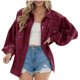 thumbnail image 2 of Pntutb Mujeres Color Sólido Casual Manga Larga Bolsillo Suelto Solapa Rebeca Chaqueta Abrigo Liquidación Pntutb Pntutb-3921, 2 of 5