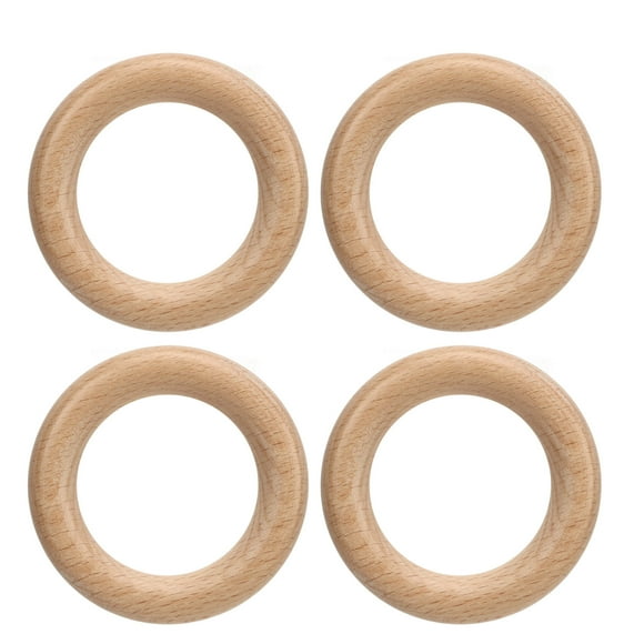 Wood Ring Decoration,10 Pcs Wooden Rings Craft Wood Ring Beech Wood Rings Sleek Aesthetic