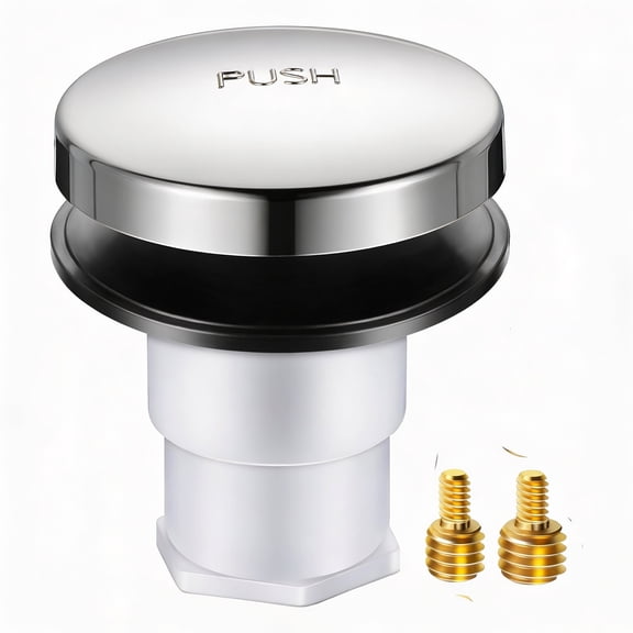 SUPPLYGIANT Tip Toe Bath Drain Kit Replacement, 5/16 or 3/8 Drain Stopper, Polished Chrome Finish
