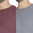 thumbnail image 2 of Lee Men’s Long Sleeve Pocket Tee Basic T-Shirt 2 Pack, Red/Gray Medium, 2 of 4