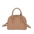 thumbnail image 1 of LHSHID Fashion Shell Shoulder Bag Striped Pu Leather Handbags Crossbody Bags For Women Small Tote Top Handle Bag, 1 of 6