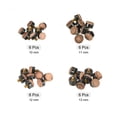 thumbnail image 3 of Uxcell Screwing Pool Cue Tips Replacement 10/11/12/13mm Pool Stick Tips Accessories Brown 24 Pcs, 3 of 5