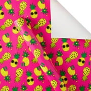 Merry Vibes Christmas Pineapple Wrapping Paper, Hot Pink, 30 in, 80 sq ft, by Holiday Time