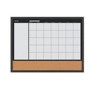 Bi-Silque Visual Communication Products MX04511161 3-In-1 Board Cal Combo Planner - White & Black Frame