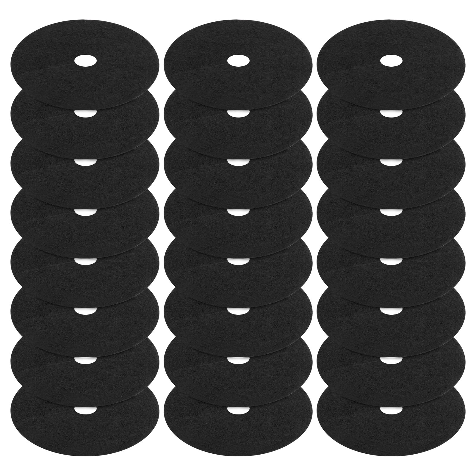 Uxcell 24 Pack Non Woven Tree Cover Rings,10.6 Inch Weed Fabric Cover,Apply To Tree Mulch Ring(Round Black)