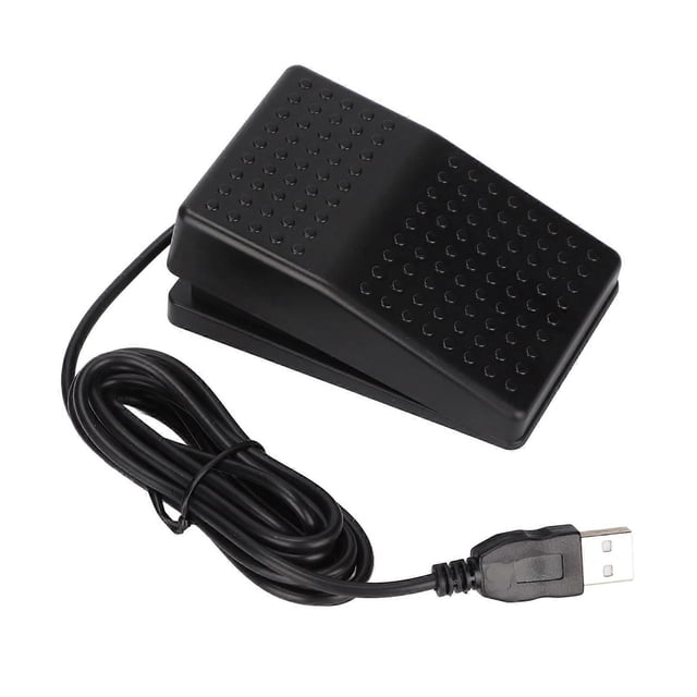 USB Foot Switch Pedal High Sensitivity Multifunctional Ergonomic Single Foot Pedal with 2m Cable for Computer