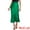 Green, variant on DARING DIVA Women's Satin High Waist Elastic Waist Split A Line Midi Skirts M Green