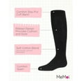 thumbnail image 3 of MeMoi  Athletic Ribbed Cotton Blend Knee High Sock - Girls - Female, 9-11, Black, 3 of 8