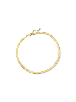 14k on sale herringbone anklet