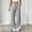 Gray, variant on LADIGASU Women'S Striped Lace-Up Cotton And Linen Straight-Leg Casual Pants