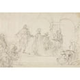 thumbnail image 2 of Francesco Solimena 14x11 Gold Ornate Wood Frame and Double Matted Museum Art Print Titled - Meeting of Solomon and Queen of Sheba, 2 of 4