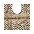 thumbnail image 5 of Better Trends U Shape Contour 20” x 20” Bath Rug Mat Non-Slip Micro Polyester Bath Rugs for Bathroom Floor, Shower, Tub, Toilet Casablanca Collection - (Brown), 5 of 5