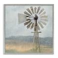 thumbnail image 5 of Stupell Industries Neutral Blue Windmill Breeze Farmyard Painting Landscape Painting Gray Framed Art Print Wall Art, 12 x 12, 5 of 5
