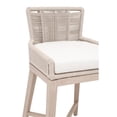 thumbnail image 3 of Pemberly Row Outdoor Rope and Teak Counter Stool 20.75"W in White, 3 of 9