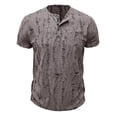 thumbnail image 5 of Wyobmus Men's Short Sleeve T-Shirts Buttons Up Pullover Quick Dry Knit Collared Casual Shirts Coffee, 5 of 6