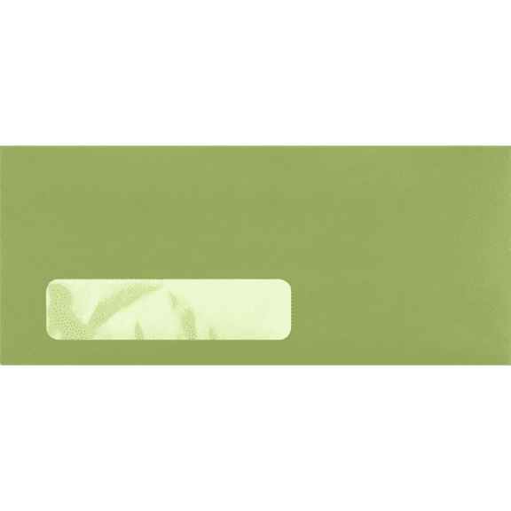 LUXPaper #10 Window Envelopes, 4 1/8 x 9 1/2, 70lb. Avocado Green, 1,000 Pack