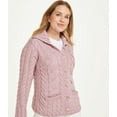 thumbnail image 2 of 6 Buttoned Cardigan Sweater For Women Made By Aran Woollen Mills, Pink, Small, 2 of 8
