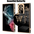 thumbnail image 4 of Designed for Samsung Galaxy S23 Ultra 5G Case Cute Butterflies Design for Women Girls,Luxury Plating Bumper Camera Lens Protection Cover for Galaxy S23 Ultra 5G -Black, 4 of 7