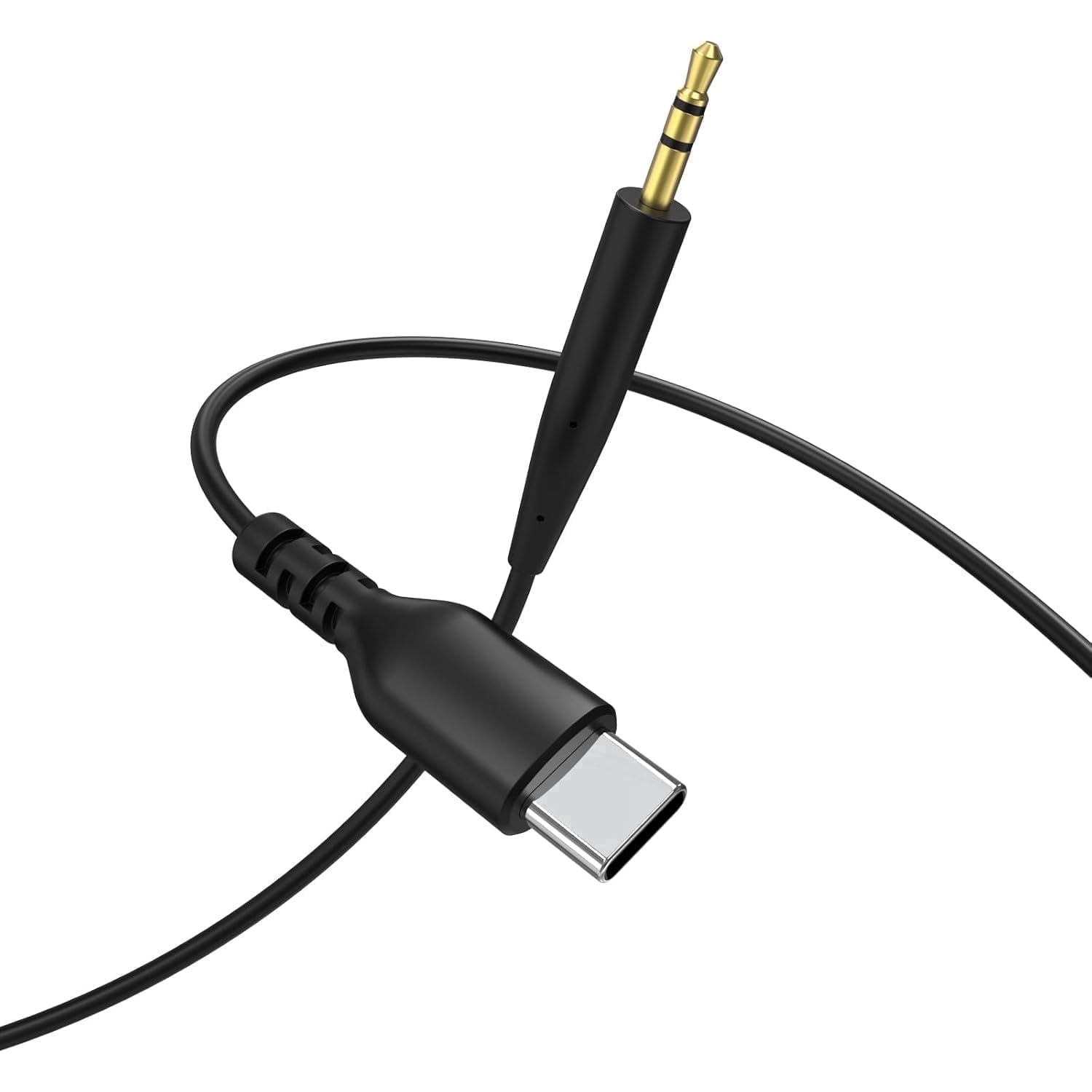 Replacement Aux Cord Compatible with Bose QC45 QC35 QC35 II QC25 NC700 SoundTrue SoundLink, Type C to 2.5mm Stereo Cable for iPhone 17 16 15, iPad, MacBook, Android Phone (Black)