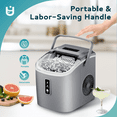 thumbnail image 6 of EUHOMY Countertop Ice Maker 26 lbs/Day Portable Self-Cleaning, 9 Bullet Ice in 6 Min, Gray, 6 of 7