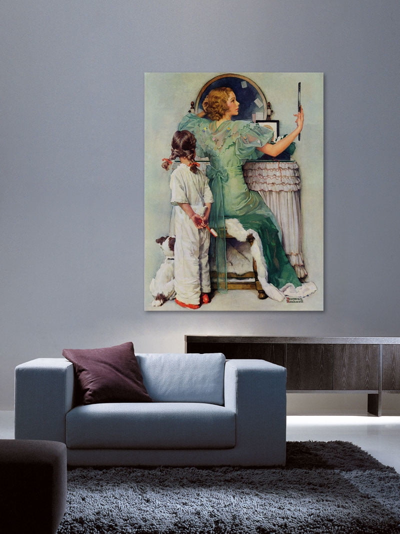 "Going Out" by Norman Rockwell Painting Print on Canvas