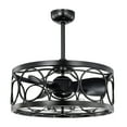 thumbnail image 4 of Sultan 24.4 in. Indoor Black Finish Ceiling Fan with Light Kit and Remote, 4 of 5