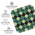 thumbnail image 4 of Disketp Green Squares Funny Coasters,4 Pcs Leather Coasters With Holder, Perfect Housewarming Hostess Gifts,Protect Furniture From Water Marks Scratch And Damage, 4 of 9