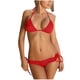 thumbnail image 2 of Traje de baño para mujer, moda para mujer, bikini de color sólido, conjunto de traje de baño con tirantes y cordón, trajes de baño para mujer, 2 of 3
