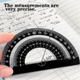 thumbnail image 3 of shiyou-4 Pieces Triangular Scale Ruler Set, Metal Protractor, Aluminum Ruler for Students, Draftsman, Engineers in Classroom, Office, Home Supplies (Black), 3 of 4