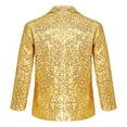 thumbnail image 3 of Aiihoo Kids Boys Notch Lapel Shiny Sequins One Button Tuxedo Blazer for Wedding Graduation Prom Gold 14, 3 of 7