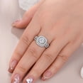 thumbnail image 5 of Newshe 1.8Ct Wedding Band Engagement Ring Set for Women 925 Sterling Silver Rings Round CZ Size 8.5, 5 of 10