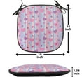 thumbnail image 5 of Love Chair Seating Cushion Set of 4, Hearts for Valentine Vertical Stripes Lines Ornament Romance Wedding, Seat Pads for Office with Anti-slip Backing, 16"x16", Pale Mauve Purple, by Ambesonne, 5 of 7