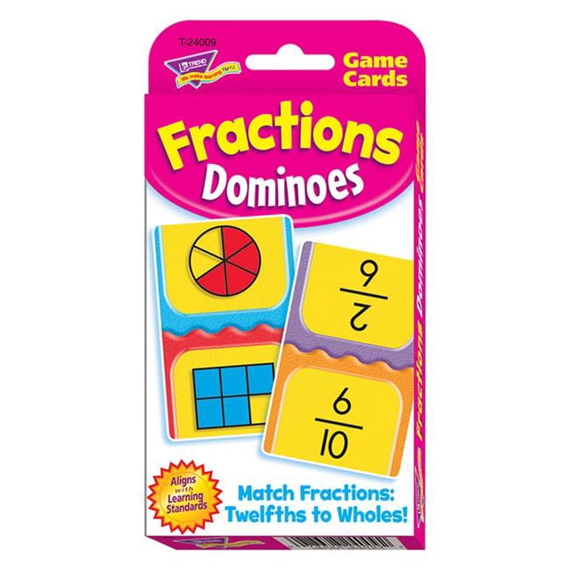 Trend Enterprises T-24009-6 Cartes Défi Fractions Dominos - 6 Chacun