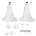 thumbnail image 2 of Decoraciones de Halloween Al Aire Libre -DIY 2piezas Fantasmas Grandes de Tela Iluminada - Lindos Fantasmas con 20 Luces LED de Cadena Se Iluminan, 2 of 8