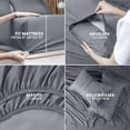 thumbnail image 3 of Juego de sábanas completo Utopia Bedding, paquete de 2 unidades, microfibra gris, 3 of 6