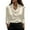 Beige, variant on Womens 3/4 Sleeve Elegant Shirts Cowl Neck Draped Dressy Casual Tunic Tops Work Office Blouses