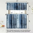 thumbnail image 4 of Blue Kitchen Curtains Tiers and Valances Set 3 Piece for Windows Grey Kitchen Window Curtains Set,Modern Abstract Art Valances for Living Room(36" Tiers Set), 4 of 5