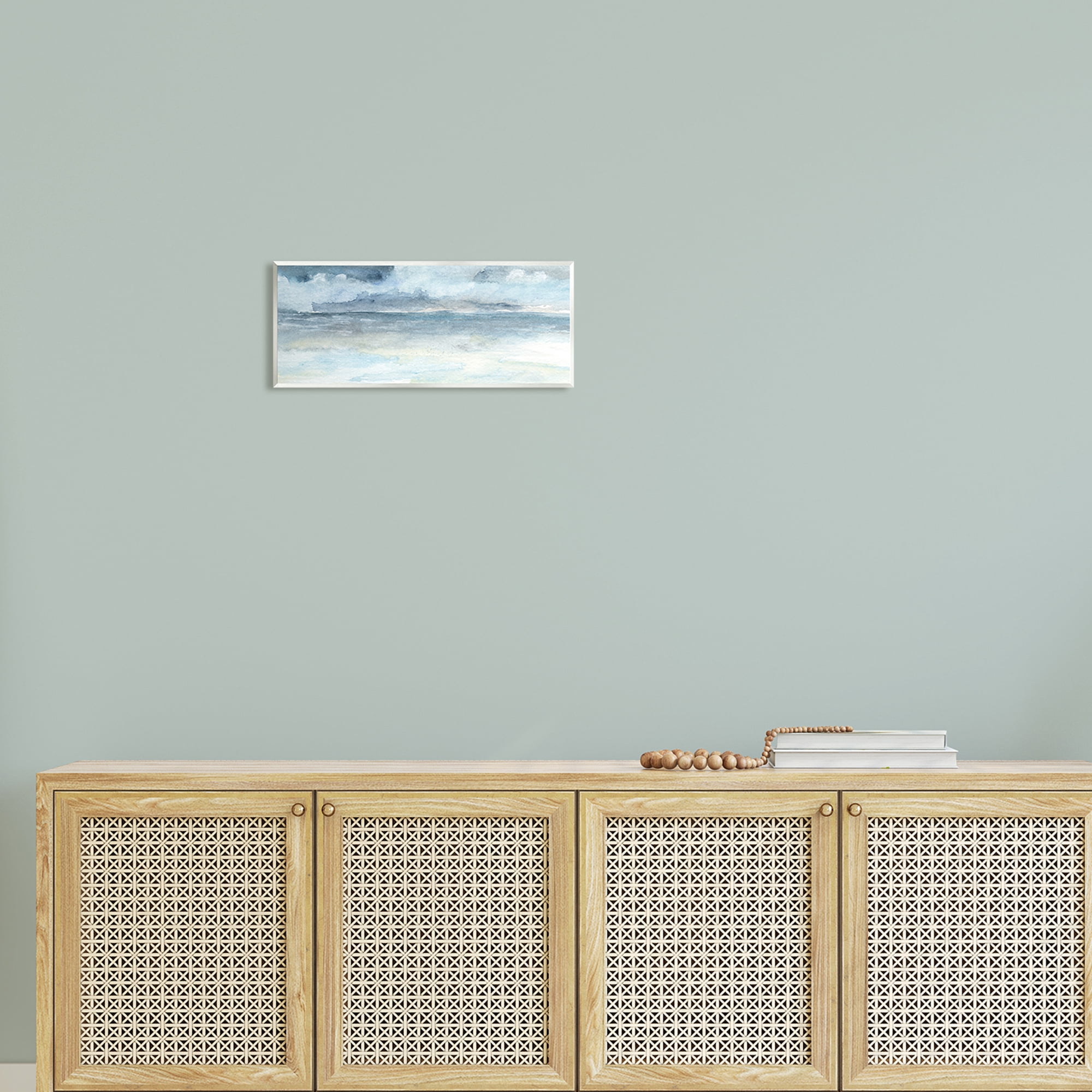 Stupell Abstract Cloudy Ocean Waves Landscape Painting Wall Plaque Unframed Art Print Wall Art