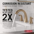 thumbnail image 4 of Delta Arvo Brushed Gold Bathroom Faucet with Sprayer, 8 Inch 3 Hole Widespread Bathroom Sink Faucet with Pull Out Sprayer, Push-Pop Drain, Champagne Bronze, 4 of 8