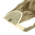 thumbnail image 2 of SHCKE 20" 22" Ponytail Extension Straight Curly Wrap Around Ponytail Extensions Synthetic Fiber Hair Extension Ash Blonde Hairpiece for Women, 2 of 3