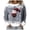 Grey, variant on Futezty Women’s Christmas Sweatshirt Santa Hat Musical Note Printed Pullover Casual Holiday Long Sleeve Lightweight Workout Tops