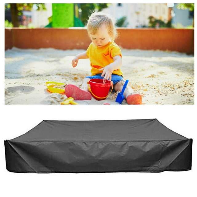 Trayknick Sandbox Cover Sand Box with Lid and Cover,Zipper Closure Foldable Dustproof Duty Children's Sandbox Protection Sand Coxes for Kids Outdoor Square Sandboxes Sandpit Cover