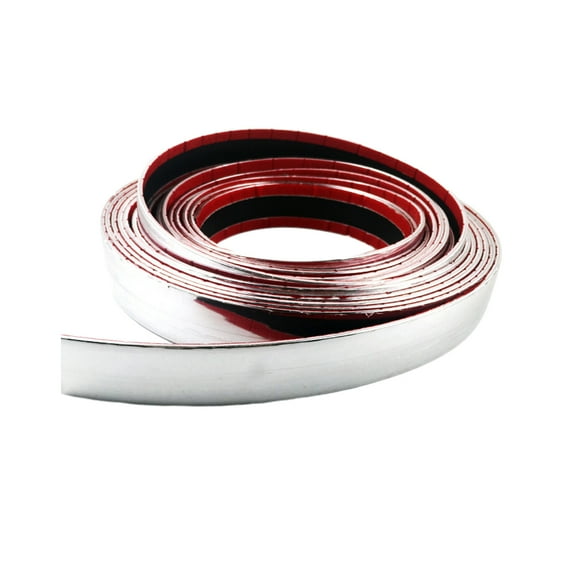 FUEENIRVA Car Door Guard Trim Car Window Trim Strip Silver Abs Chromeplate 1 Set