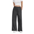 thumbnail image 6 of SWQZVT Women's Wide Leg Sweatpants, High Waisted Straight Leg Joggers with Pockets, Casual Drawstring Elastic Waist Lounge Pants, 6 of 8
