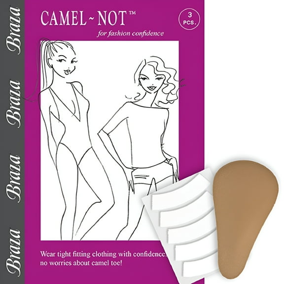 Braza Camel-Not Camel Toe Cover Foam Inserts, Brown, One Size
