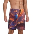 thumbnail image 2 of Honeii Fantasy Bird Illustration Print Men's Pajama Sleepwear Shorts - a comfy pajama bottom and lounge short for Relaxed Home Wear-X-Large, 2 of 6