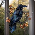 thumbnail image 4 of Clearance Under $0.8! 1PC Acrylic Crow on Lamp Ornament, Gothic Halloween Hanging Decor for Dark Academia Home, Acrylic, (One Size, C), 4 of 7