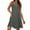 Gray, variant on Sevevn Fashion Women's Summer Button Casual V-Neck Sleeveless Solid Beach Sundresses Boho Dress Mini Dresses