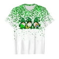 thumbnail image 4 of Toddler Girl Tops Funny Shamrock Comfortable Short-Sleeve T-Shirt St. Patrick's Day Shirt Irish T-Shirt Lucky Tops T-Shirts Toddler To Big Kid 10-11 Years（Green）, 4 of 4