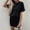 Black, variant on Lilgiuy Summer Sales Women's Summer Fashion Solid Color Round Neck Short Sleeve Casual Sports Dress